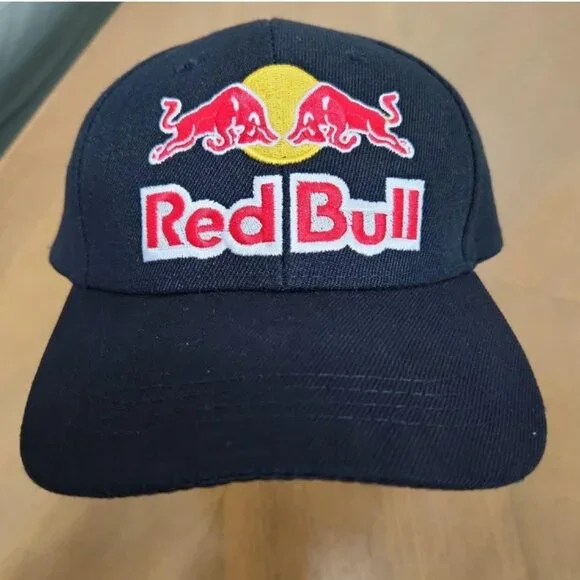RedBull Cap Red Bull hat Bike hat Sports hat Embroidered text - Picture 1 of 5
